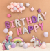 Набор шаров-букв Happy Birthday для девочки (41см)