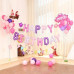 Набор шаров-букв Happy Birthday для девочки (41см)