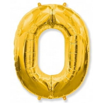 Шар "Цифра 0" золото. Шар "Цифра 0" золото.