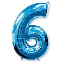 Шар "Цифра 6" синий. Шар "Цифра 6" синий.