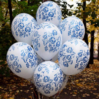 Шарики Синие Узоры (35см) Шарики Синие Узоры (35см)