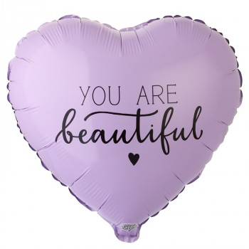 Шар сердце YOU ARE BEAUTIFUL (45см)