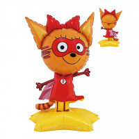 Шар 3D (102 см) Фигура на подставке, Три Кота, Карамелька Шар 3D (102 см) Фигура на подставке, Три Кота, Карамелька