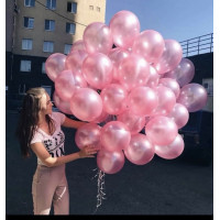 Шарики Розовый металлик (30см)