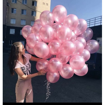 Шарики Розовый металлик (30см)