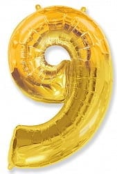 Шар "Цифра 9" Золото