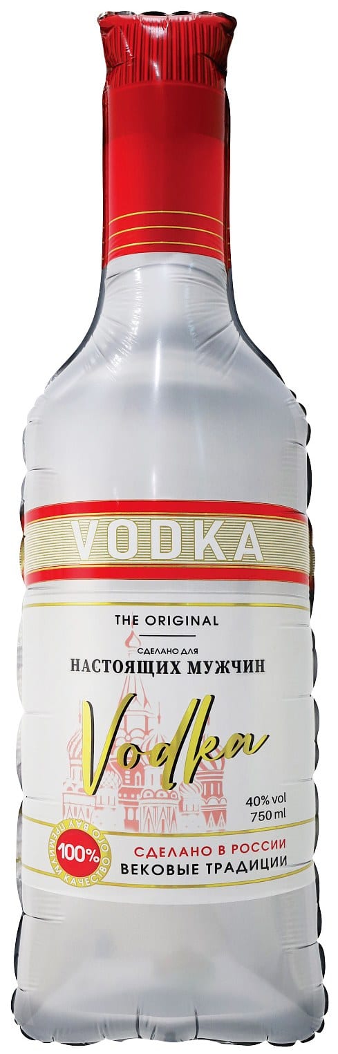 Шар (94 см) Бутылка, Водка для настоящих мужчин