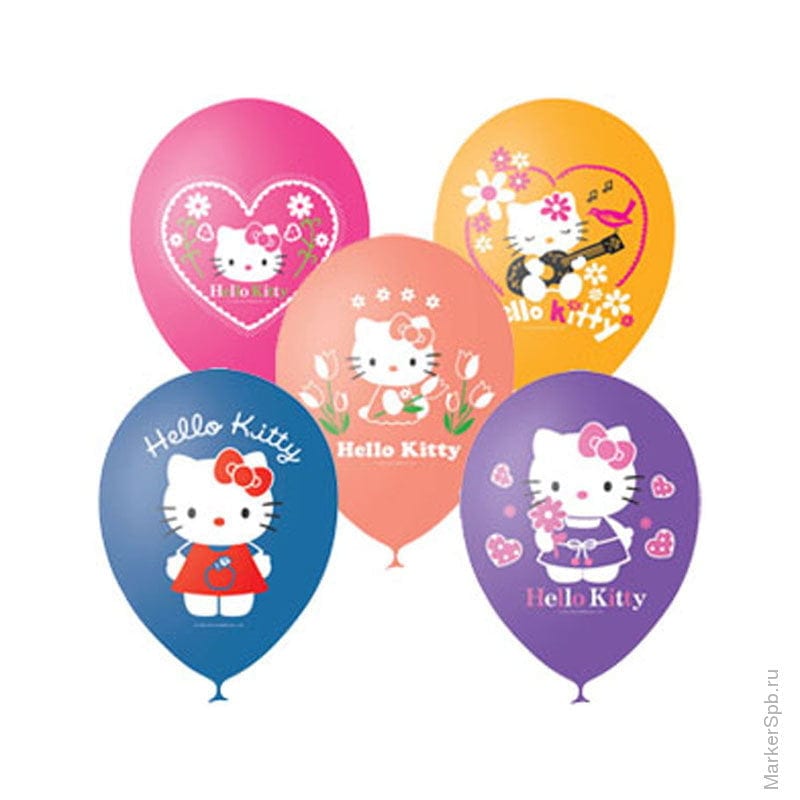 Шарики Hello Kitty пастель