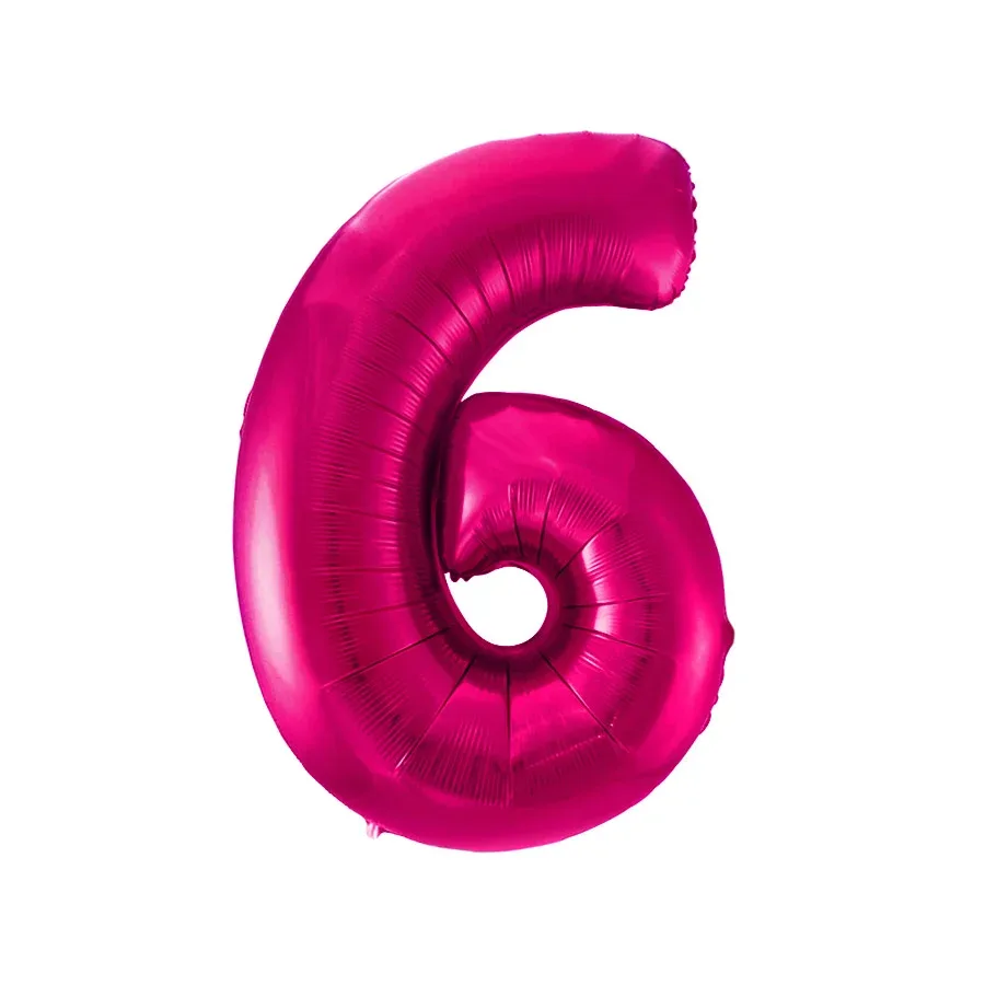 Шар "Цифра 6" фуше.