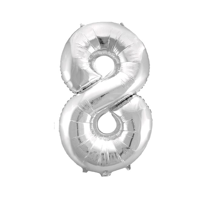Шар "Цифра 8" Серебро