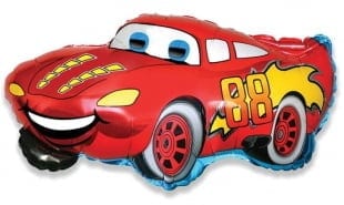 Шарик на палочке Тачка красная