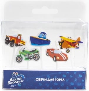 Свеча необычная Фигура, Техника, 7 см, 5 шт.