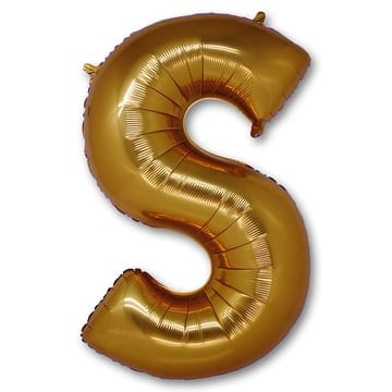 Фольгированный шар буква "S" - Золото