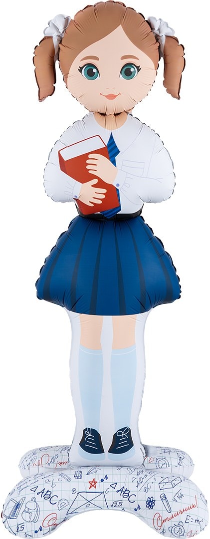 Шар 3D (180 см) Школьница, Ученица Девочка