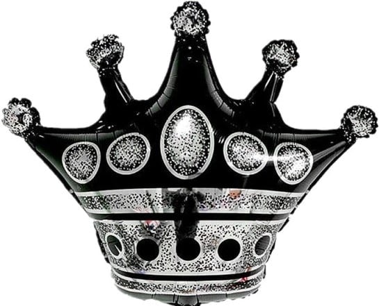 Шар Корона, Черная (77 см)