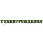 Гирлянда-буквы С Днем Рождения Камуфляж, 210см
