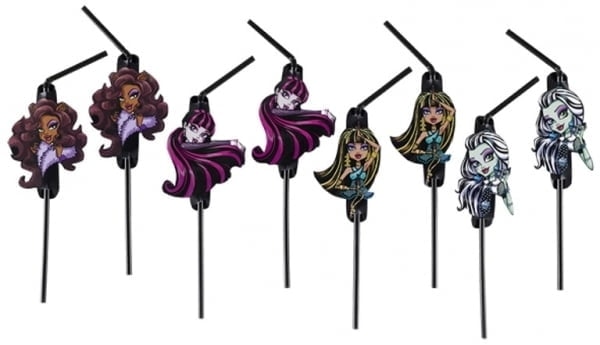 Трубочки для коктейля Monster High 8 шт