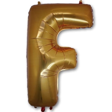 Фольгированный шар буква "F" - Золото